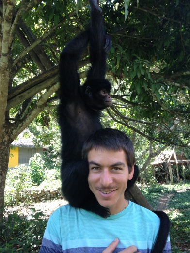 Ben with monkey
